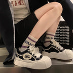 Damen Sportliche Plateau-Sneaker mit breiter Sohle und verspieltem Design R&B