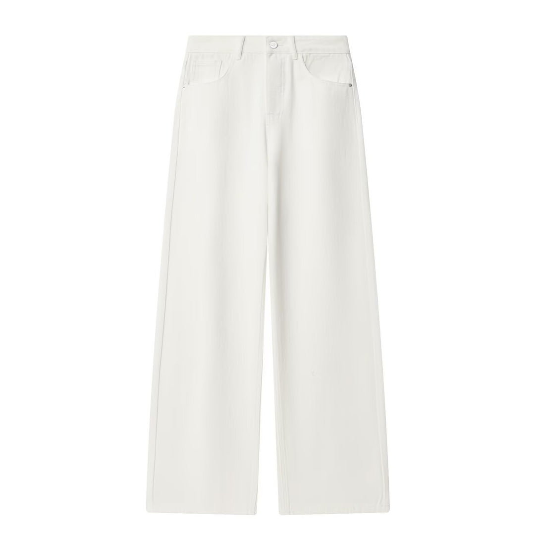 Damen weite Hochbundhose aus nachhaltigem Material mit eleganter Textur R&B