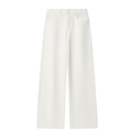 Damen weite Hochbundhose aus nachhaltigem Material mit eleganter Textur R&B