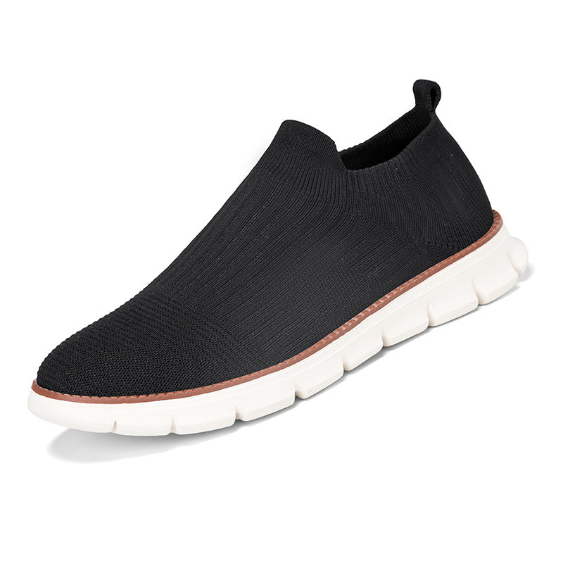 Damen Sportliche Slip-On Sneakers mit flexiblem Strick-Obermaterial