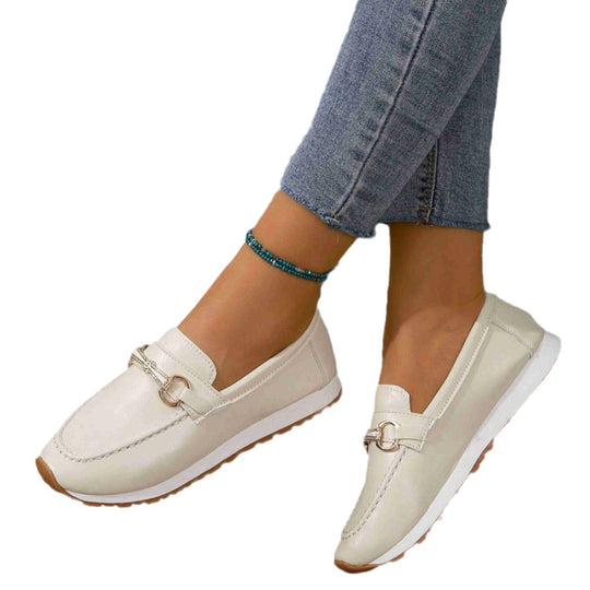 Damen Elegante Mokassins mit modischem Schnallen-Detail R&B