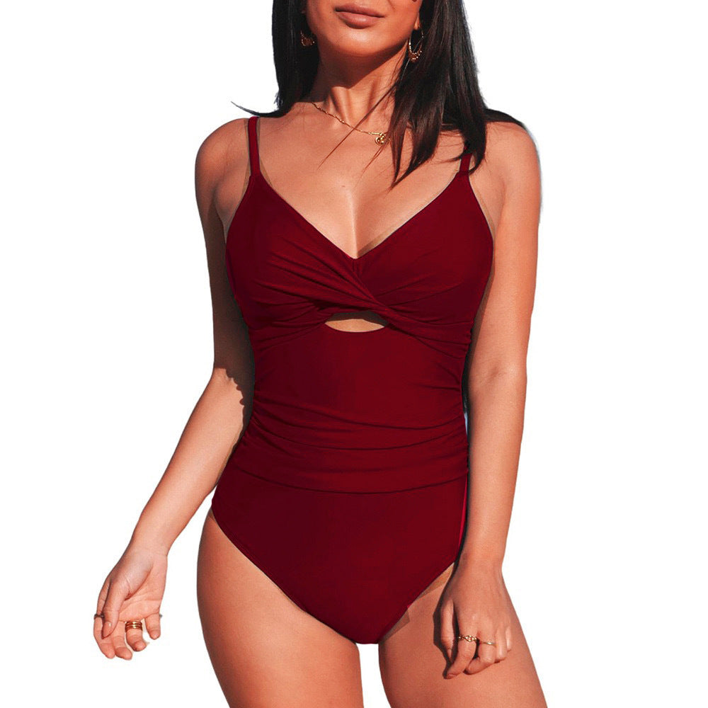 Damen Eleganter Einteiler-Badeanzug mit modischem Cut-Out R&B