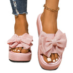 Damen modische Plateau-Sandalen mit decorative Schleifenverzierung R&B