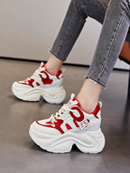 Damen modische Plateau-Sneaker