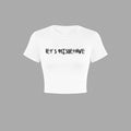 Damen Crop-Top mit aufregendem Statementdruck und figurbetontem Schnitt R&B