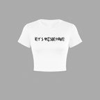 Damen Crop-Top mit aufregendem Statementdruck und figurbetontem Schnitt R&B