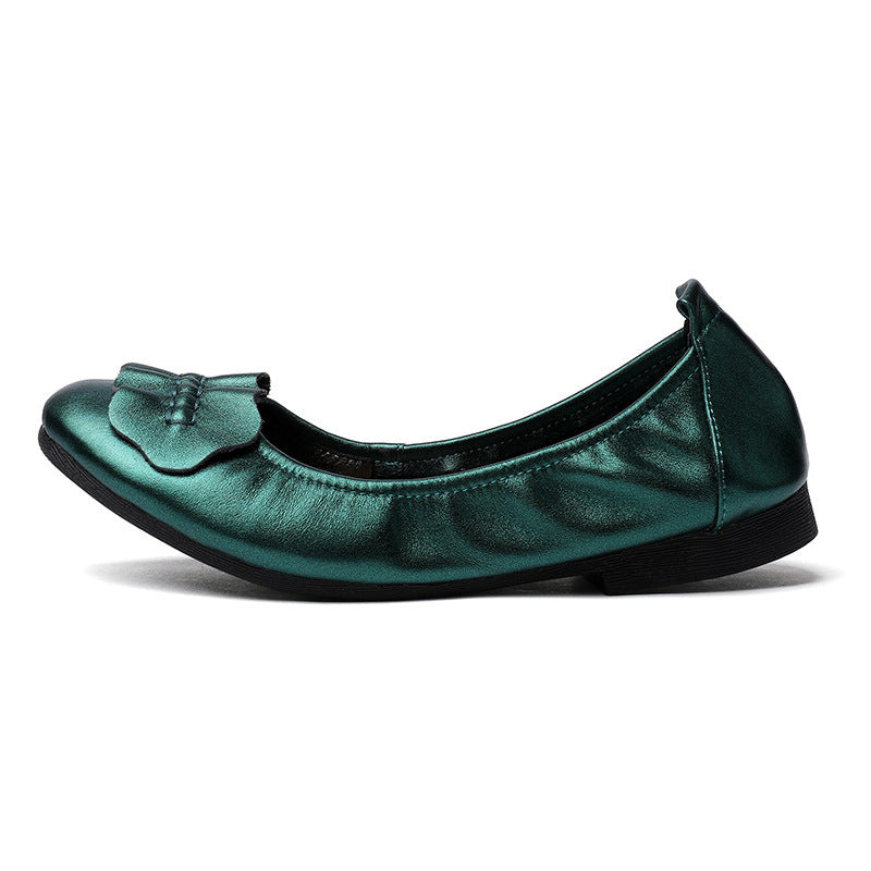 Damen Ballerinas mit dekorativem Schleifenakzent und rutschfester Sohle R&B