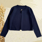 Damen elegante Strickjacke mit dekorativer Knopfdetails R&B