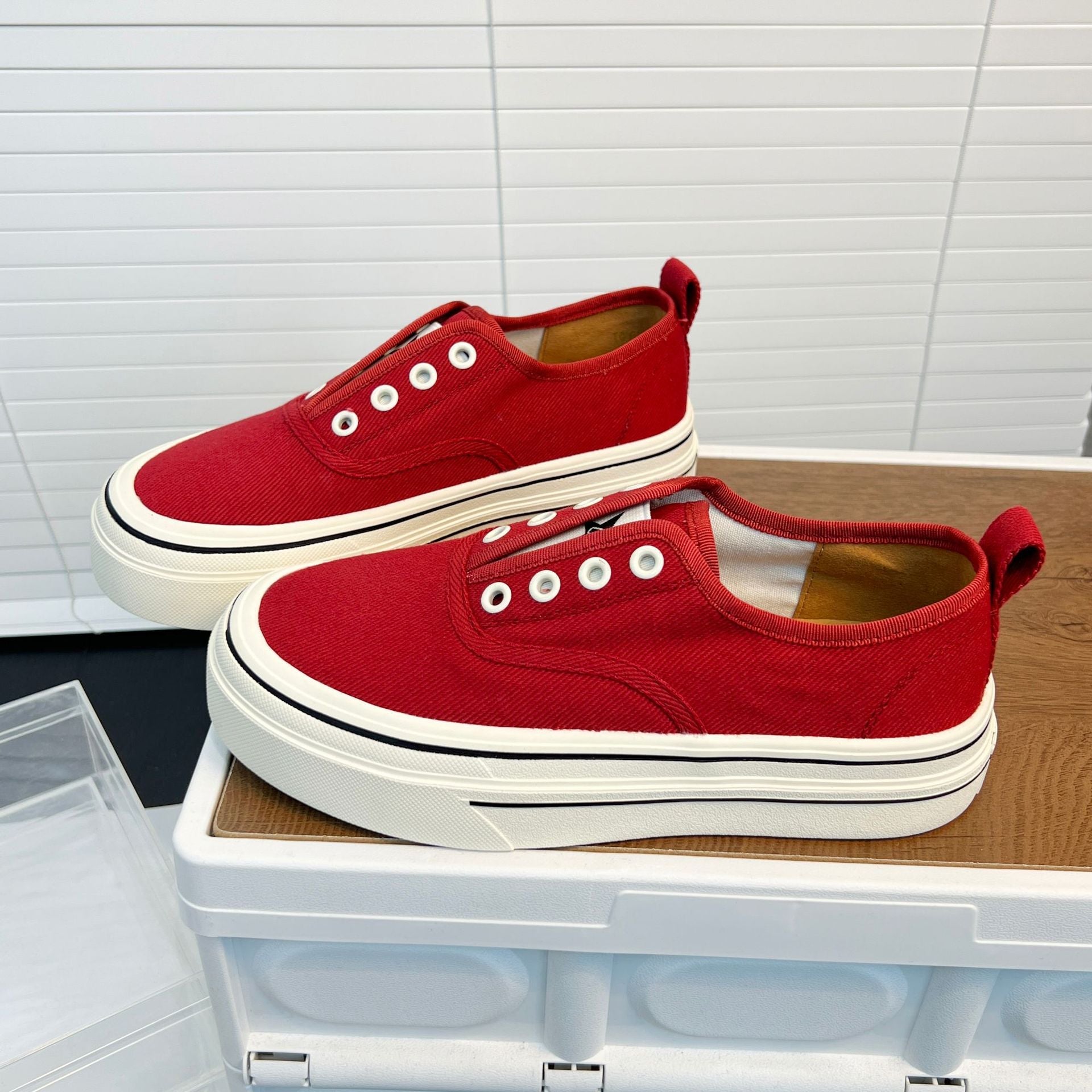 Damen lässige Canvas Sneaker mit komfortabler Innensohle und rutschfester Gummisohle R&B