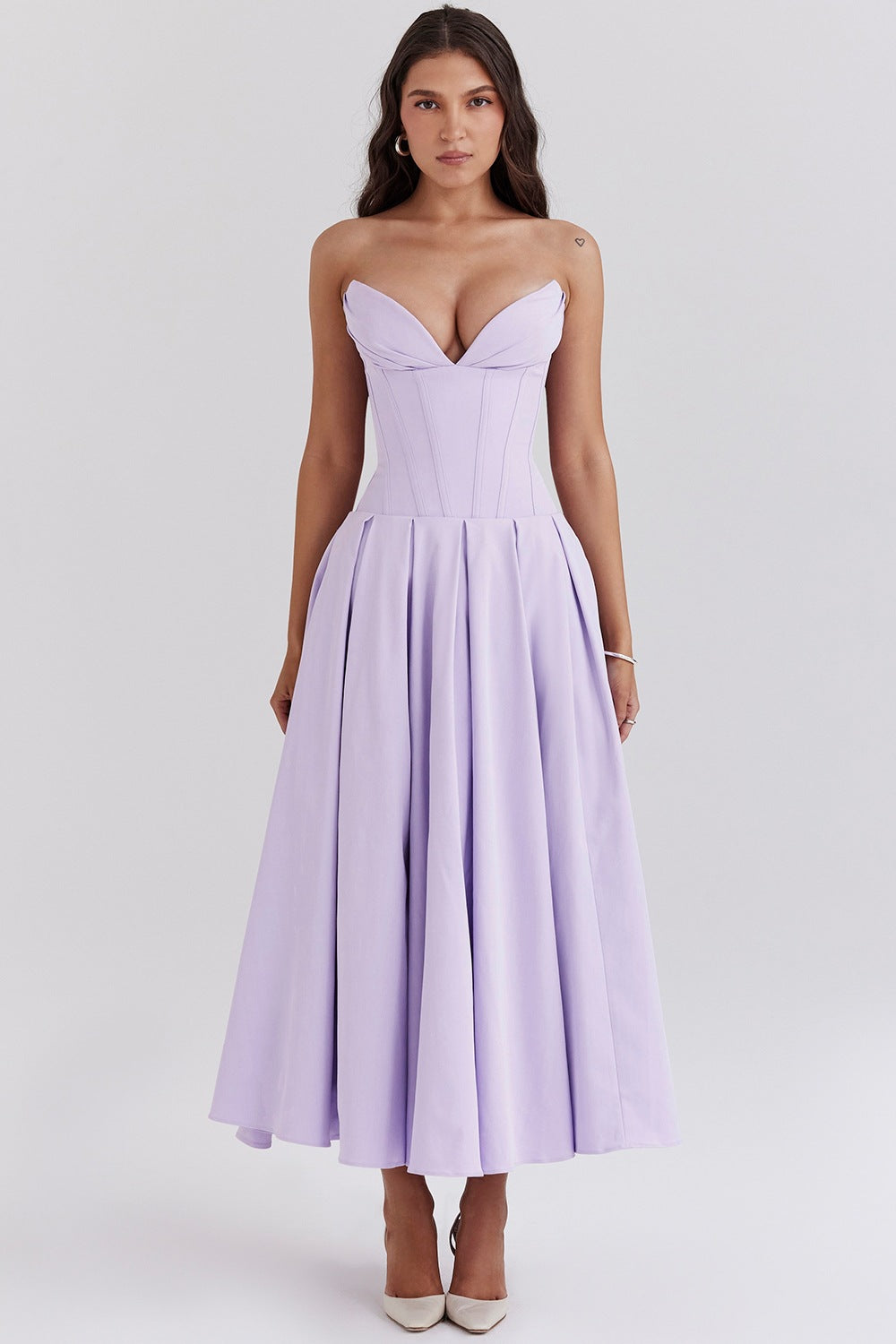 Damen Abendkleid mit taillierter Silhouette und A-linien Schnitt R&B