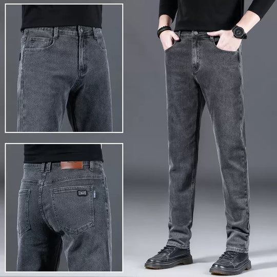 Herren modische Slim-Fit Jeans aus weichem Denim R&B