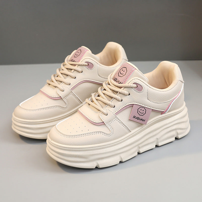 Damen modische Plateau Sneakers mit gepolsterter Sohle und ergonomischer Dämpfung R&B