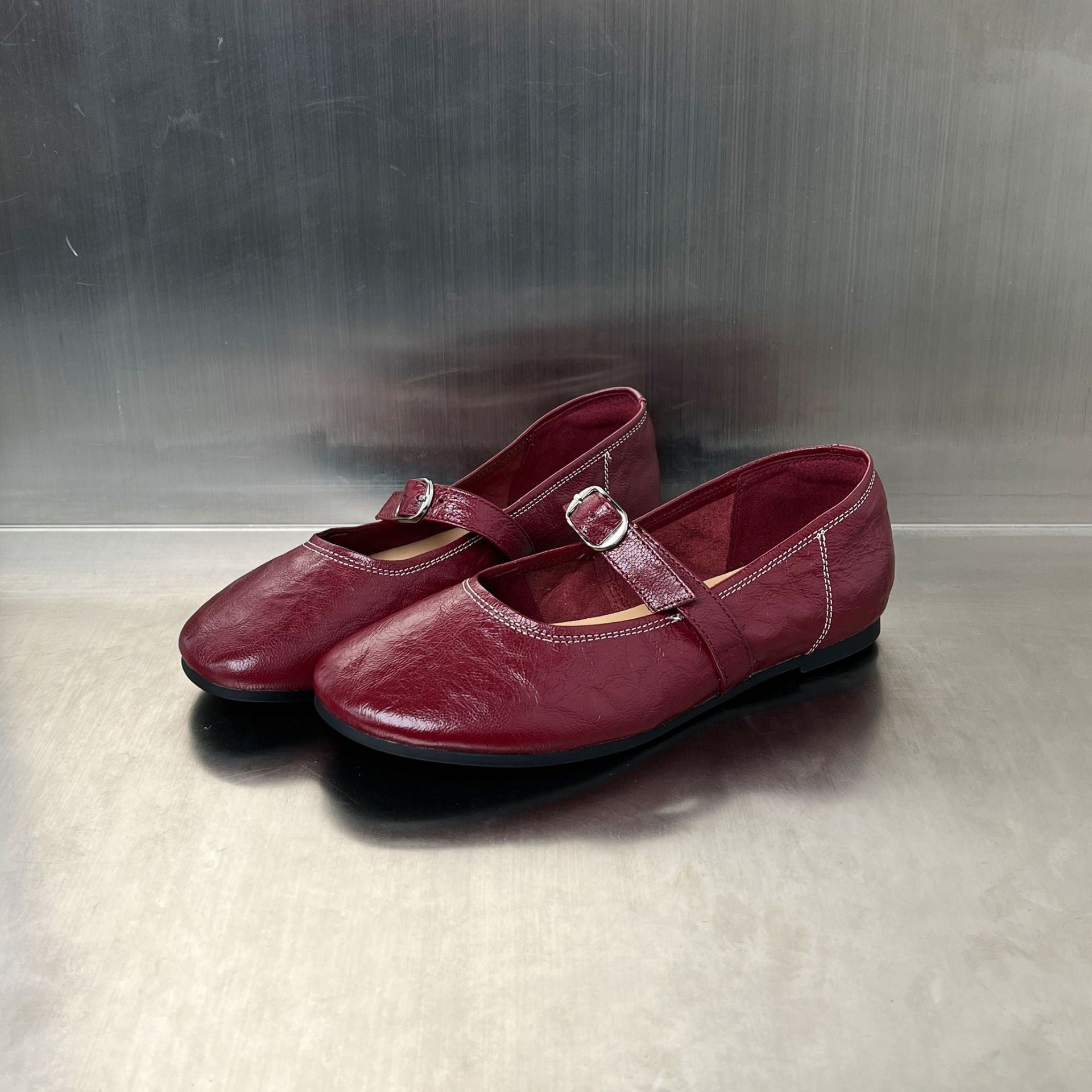 Damen elegante Slipper mit modischem Schnallenverschluss R&B