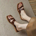 Damen modische Zehensteg-Sandalen mit luxuriösem Riemendesign R&B