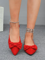Damen Ballerinas mit stilvollem Schleifendetail und eleganter Spitze R&B