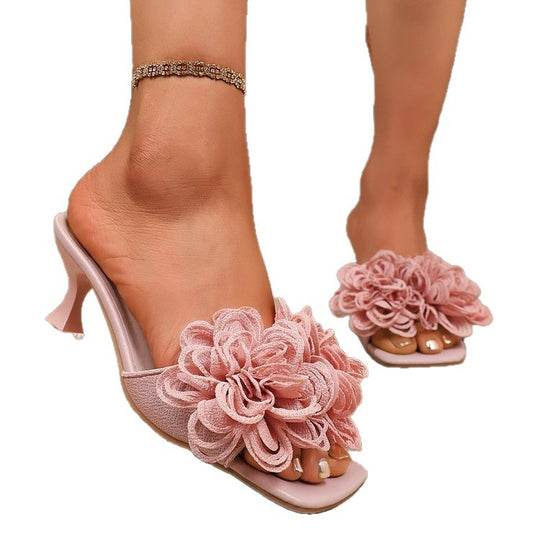 Damen elegante Hausschuhe mit floralen Applikationen R&B