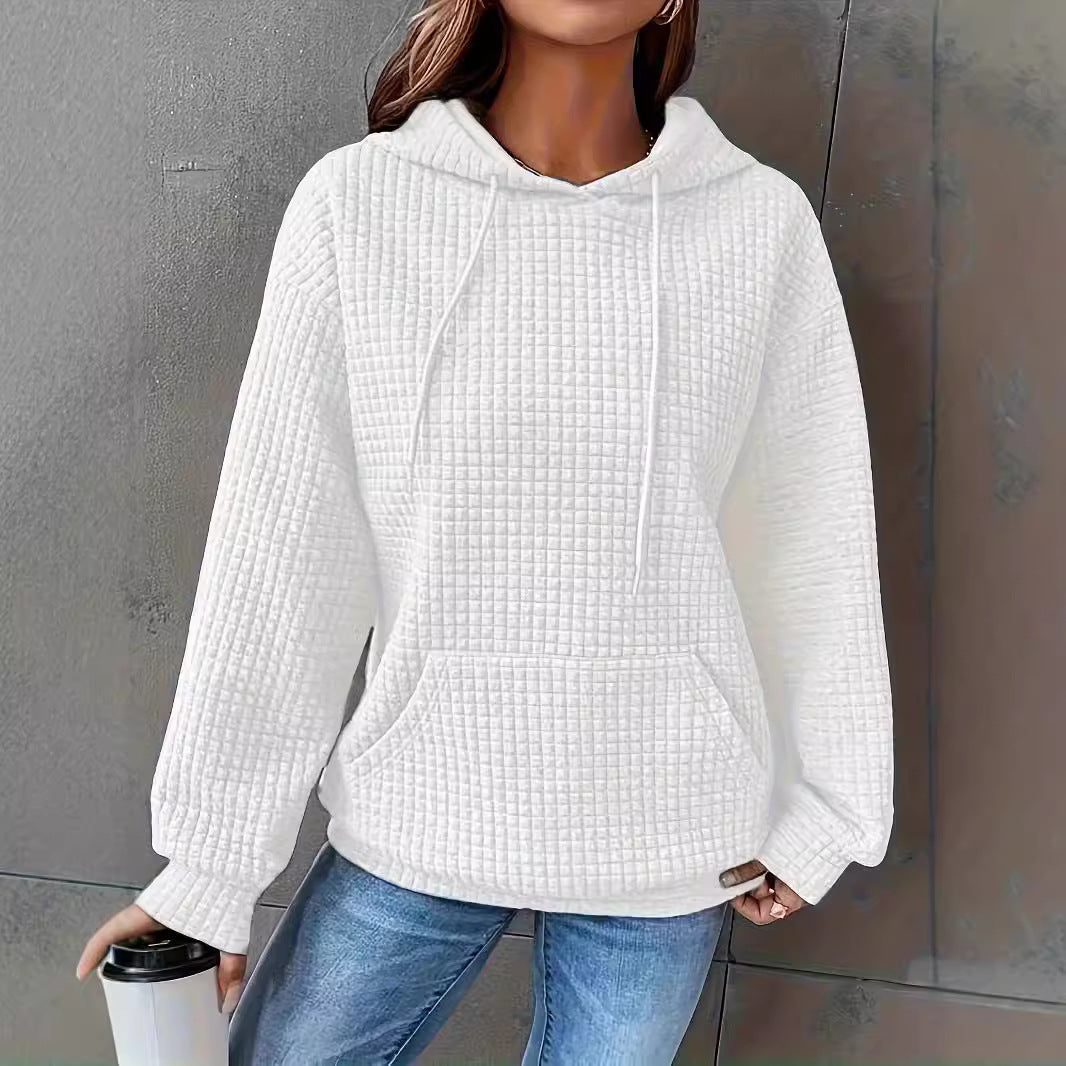 Damen lässiger Kapuzenpullover mit strukturiertem Design R&B
