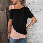 Damen Modisches T-Shirt mit asymmetrischem Design