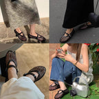 Damen Ballerinas mit elegantem Netzdesign und modischem Riemen R&B
