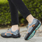 Damen Multifunktionale Mesh-Sneaker mit elastischem Schnürsystem und rutschfester Sohle