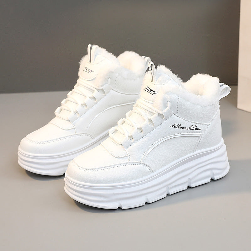 Damen Hohe Winter Sneakers mit elastischem Futter und rutschfester Sohle R&B