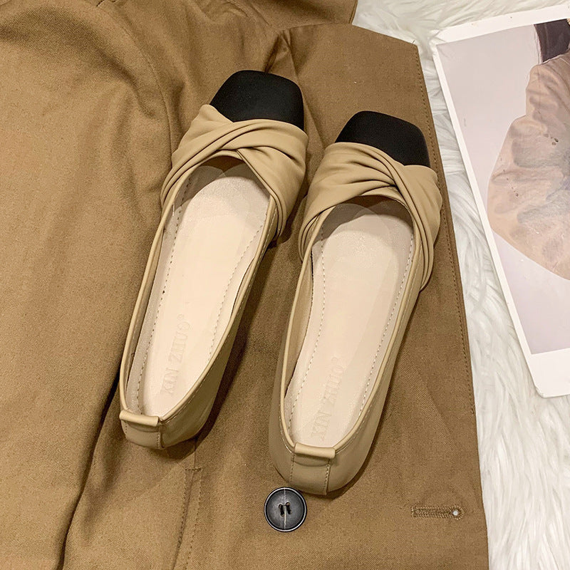 Damen elegante Ballerinas mit modischem Knotted-Design und hochwertigem Leder R&B