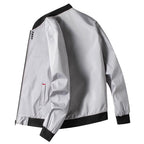 Herren modische Freizeitjacke mit hohem Kragen und seitlichem Reißverschluss R&B