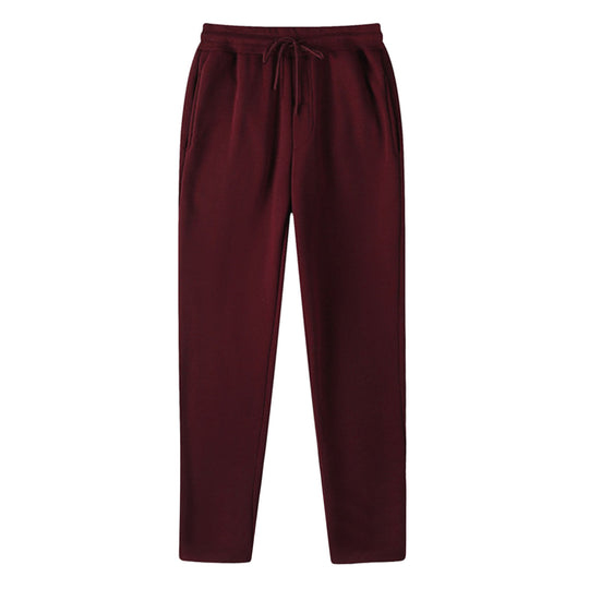 Herren nan geradlinige Sweatpants aus melierter Baumwollmischung mit elastischem Bund Kordelzug und Seitentaschen R&B