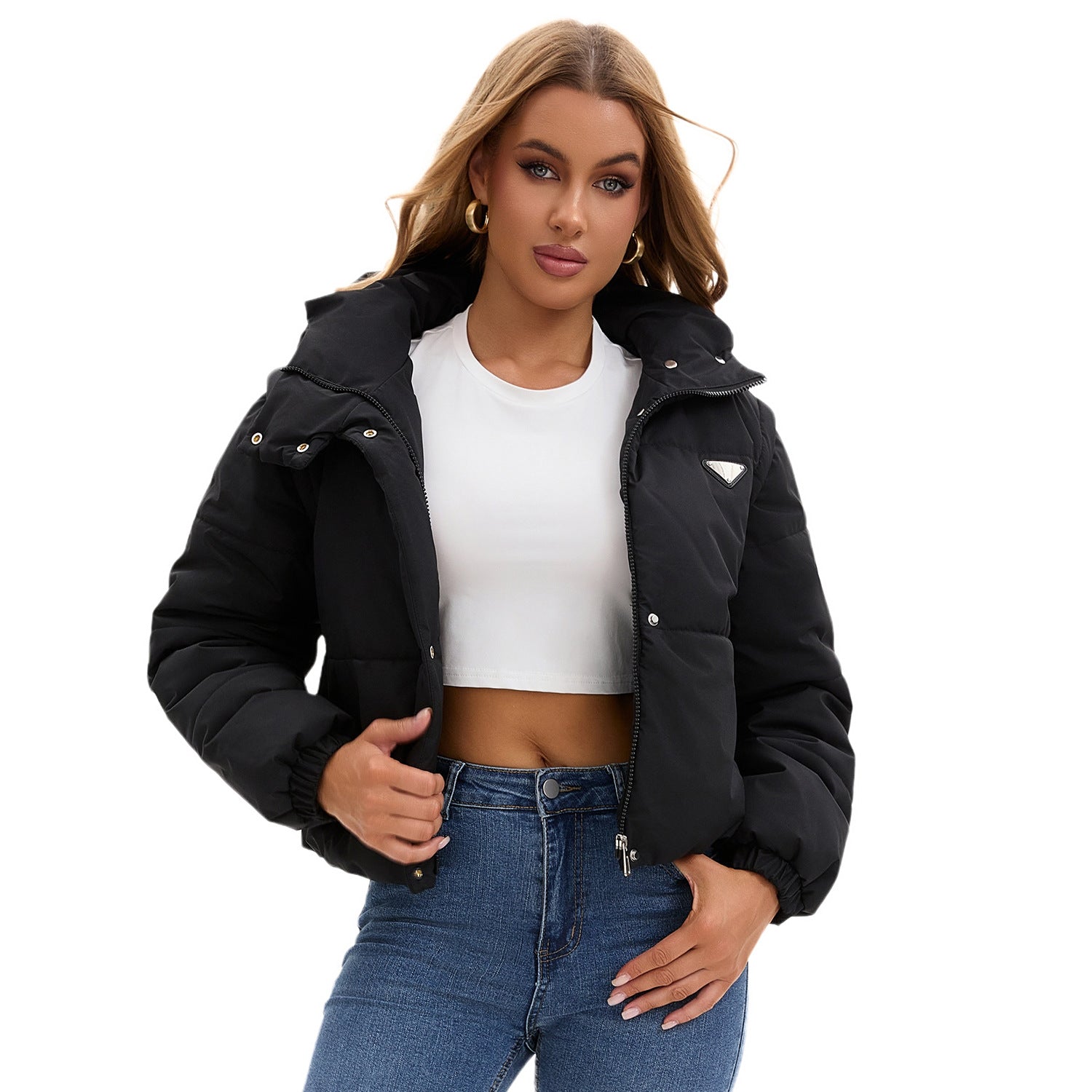 Damen wandelbare Steppjacke