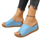 Damen Wedge-Pantoletten mit modischem Riemendesign und komfortablem Fußbett R&B 1779863329