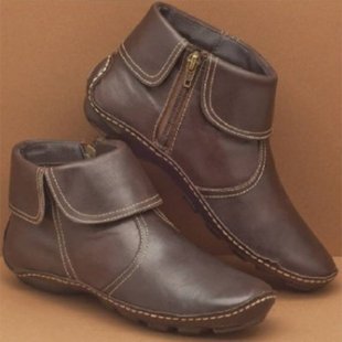 Damen elegante Ankle-Boots aus hochwertigem mit seitlichem Reißverschluss R&B
