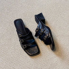 Damen modische Pantoletten mit verstellbaren Riemen und stilvollem Design R&B