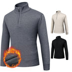 Herren kuscheliger Rollkragenpullover mit Reißverschluss