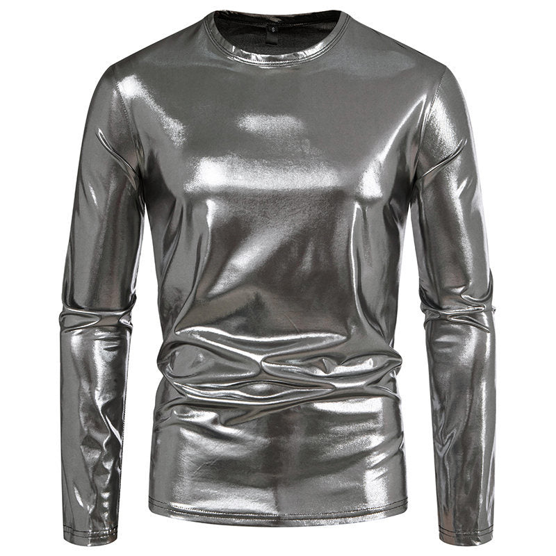 Damen Glänzendes Langarmshirt aus hochwertigem Material