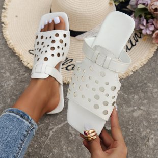 Damen bequeme Open-Toe Sandalen mit atmungsaktiven Lüftungsöffnungen R&B