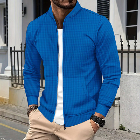 Herren sportliche Freizeitjacke mit Reißverschluss und praktischen Taschen R&B