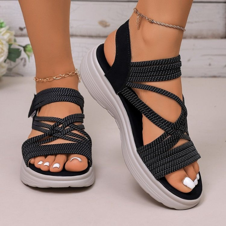 Damen Komfortable und stylische Sandalen mit multifunktionalem Riemendesign R&B
