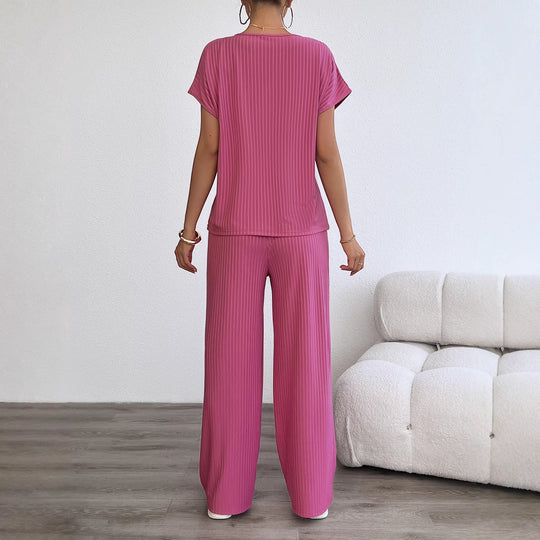 Damen Elegantes Lounge-Set mit feinen Streifen und entspannter Passform R&B