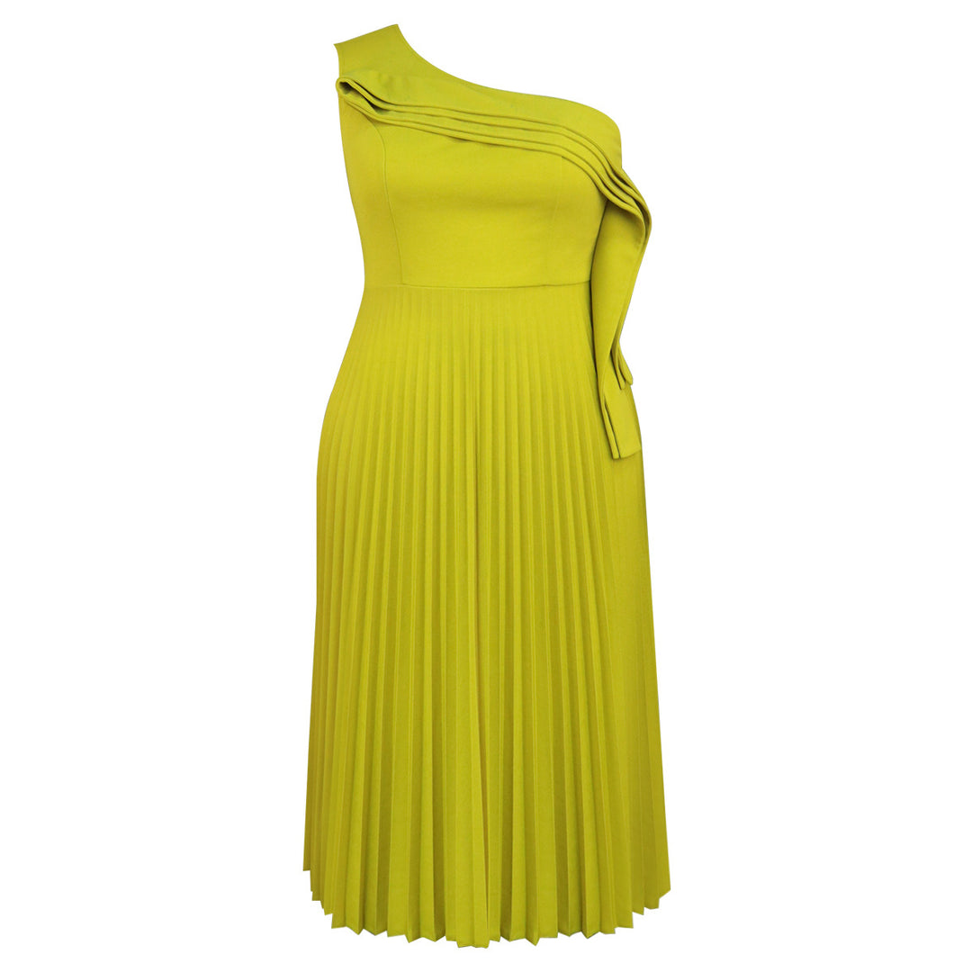 Damen Elegantes Wickelkleid mit asymmetrischem Rüschendesign R&B