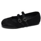 Damen Ballerinas mit doppeltem Riemen und elegantem Design R&B