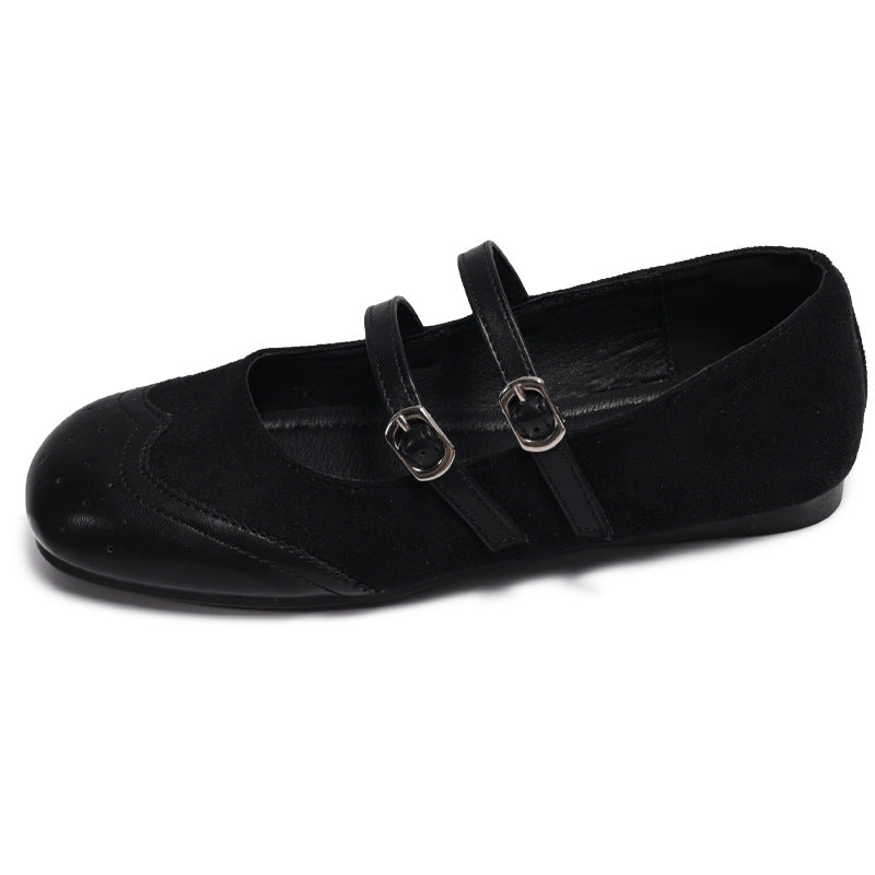 Damen Ballerinas mit doppeltem Riemen und elegantem Design R&B