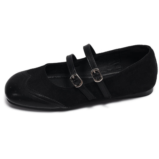Damen Ballerinas mit doppeltem Riemen und elegantem Design R&B