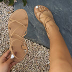 Damen flexible Riemensandalen im minimalistischen Design mit komfortabler Fußbettung R&B