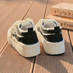 Damen Stilvolle Chunky Sneakers mit weißer Plattform und robustem Obermaterial
