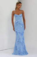 Damen Elegantes Abendkleid mit floralem Spitzenmotiv und tailliertem Schnitt R&B