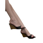 Damen moderne Slingback Mules mit glänzendem Design R&B