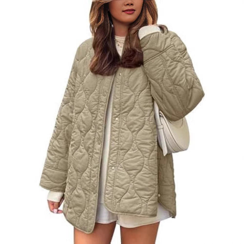 Damen Lässige Steppjacke mit praktischen Taschen und lässigem Schnitt R&B