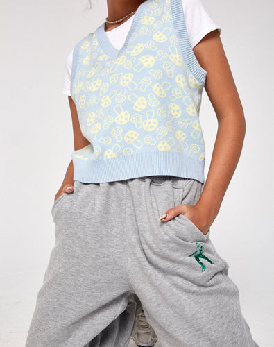 Damen Strickpullover mit modernem V-Ausschnitt und verspieltem Muster R&B