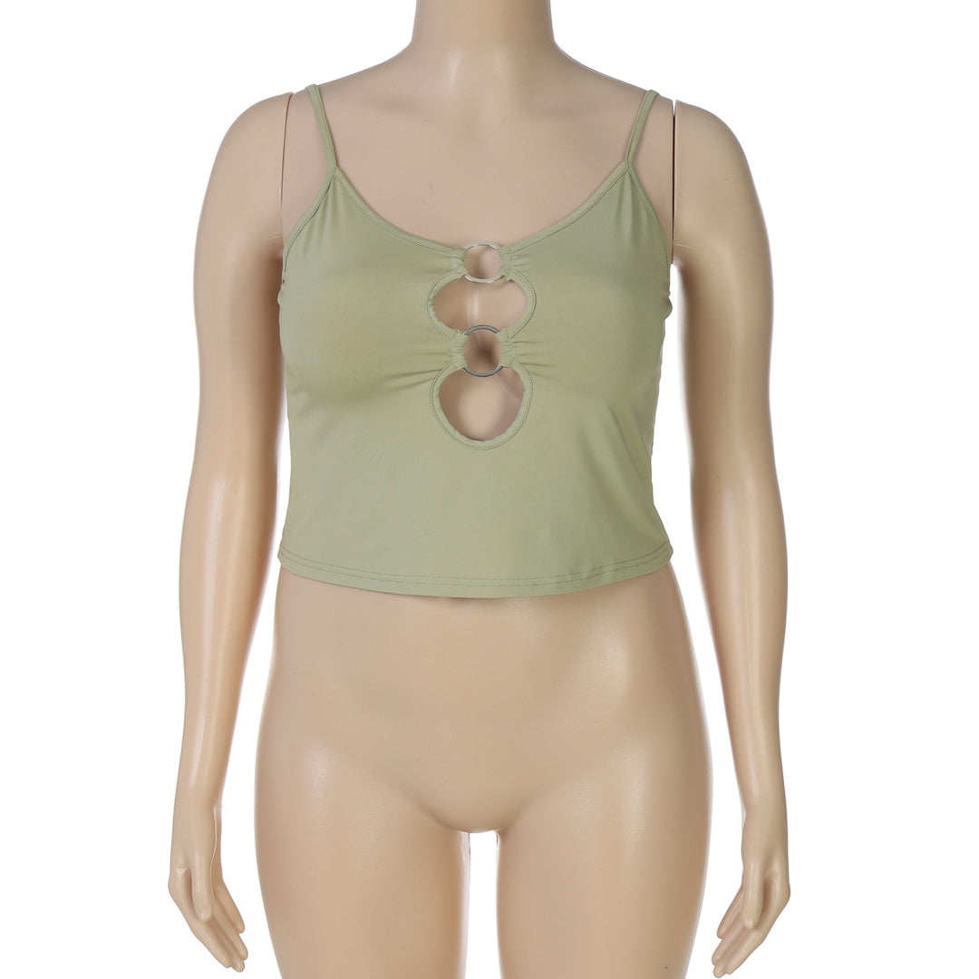 Damen Crop-Top mit einzigartigem Ring-Ausschnitt R&B