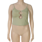 Damen Crop-Top mit einzigartigem Ring-Ausschnitt R&B
